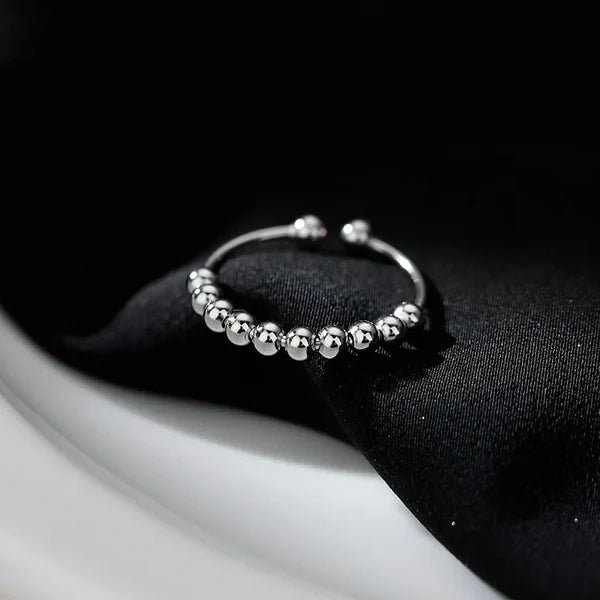 The Serenity Bead Ring by Spinly – Silver