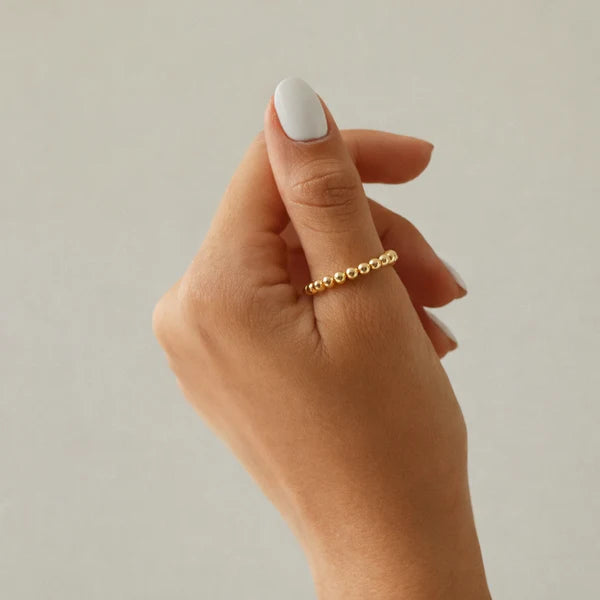 The Serenity Bead Ring by Spinly – Gold