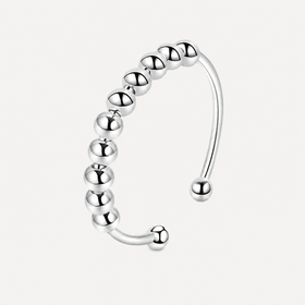 The Serenity Bead Ring by Spinly – Silver