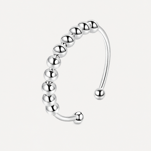 The Serenity Bead Ring by Spinly – Silver