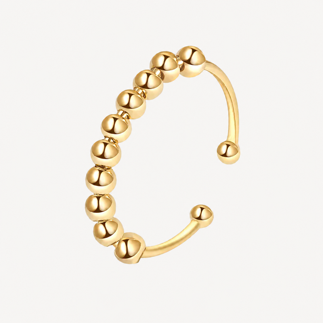 The Serenity Bead Ring by Spinly – Gold