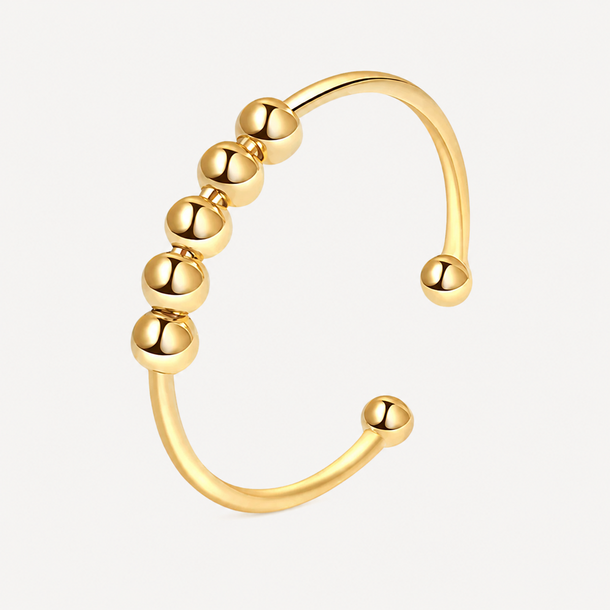 The Serenity Bead Ring by Spinly – Gold